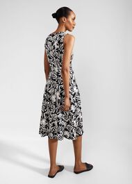 Marylise Jersey Dress, Navy Ivory, hi-res