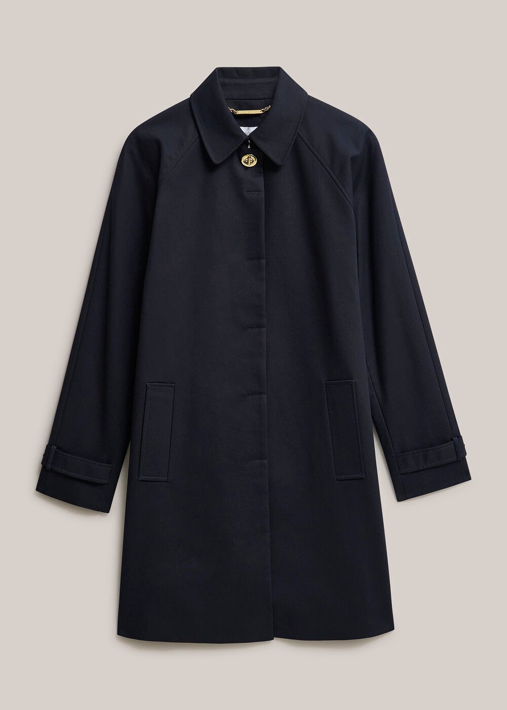 Petite Vivienne Shower Resistant Trench Coat, Navy, hi-res