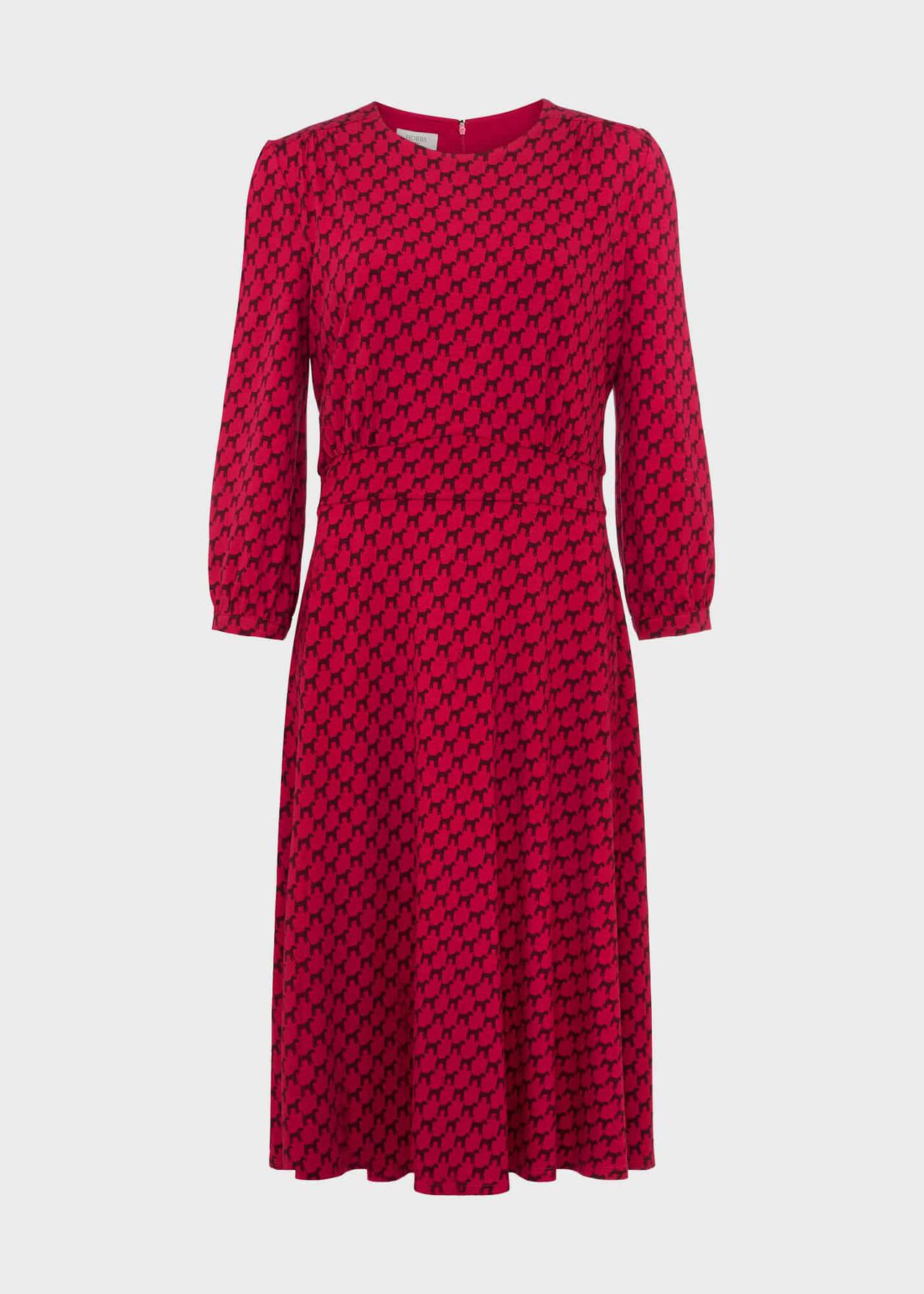 Indi Jersey Dress, Berry Red, hi-res