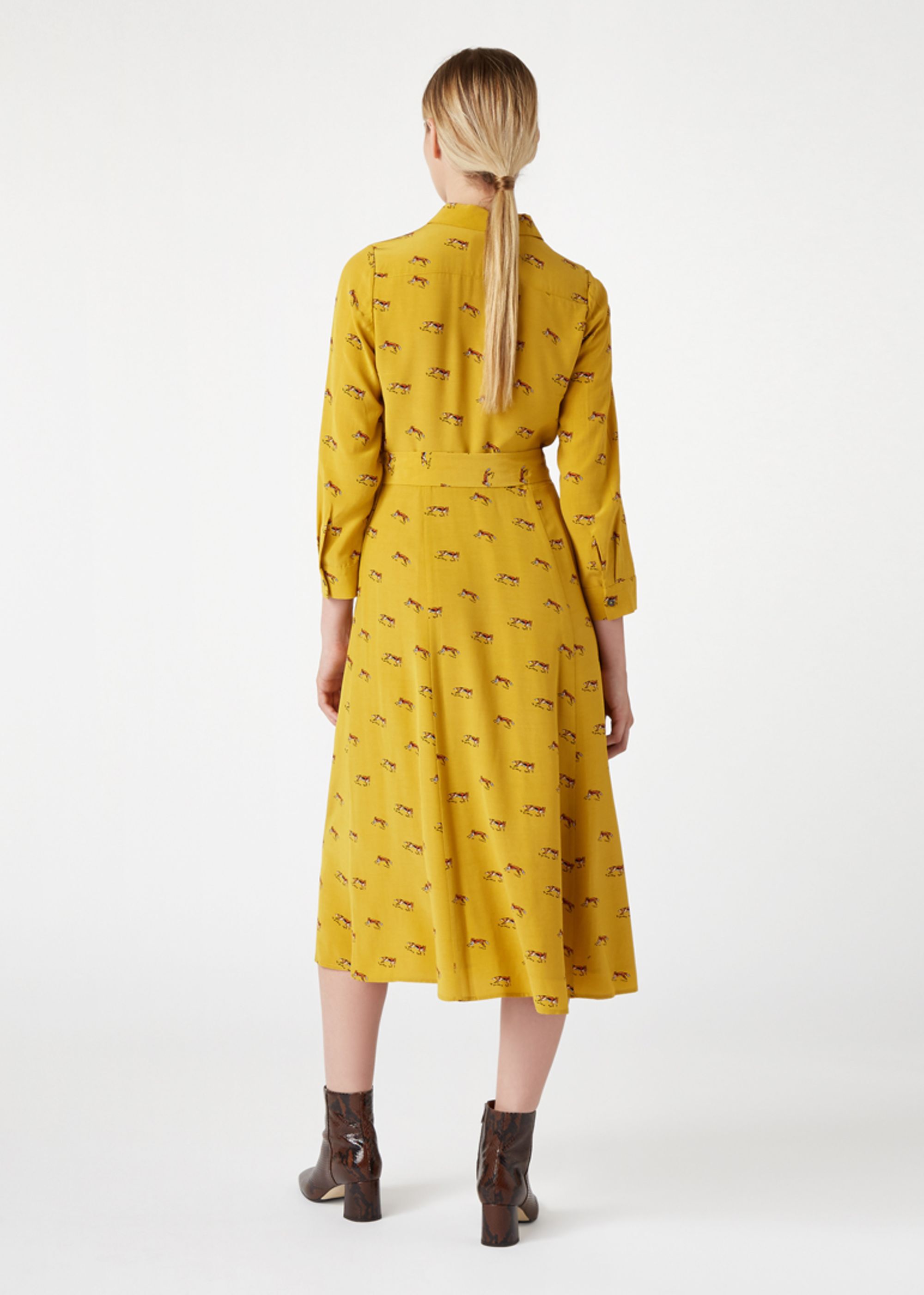 hobbs mustard dress