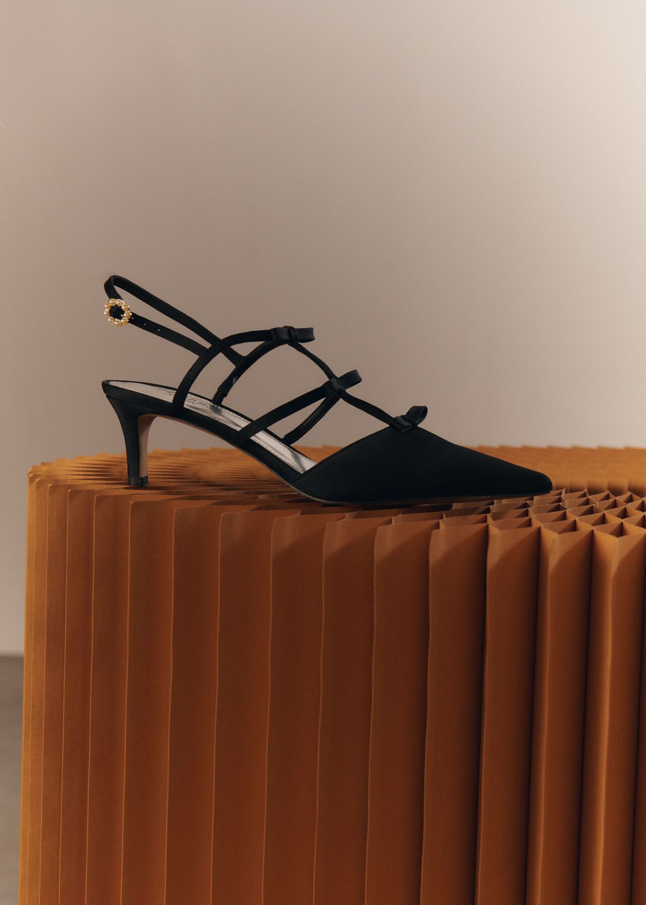 Gosford Satin Heels, Black, hi-res
