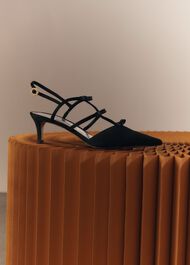 Gosford Satin Heels, Black, hi-res