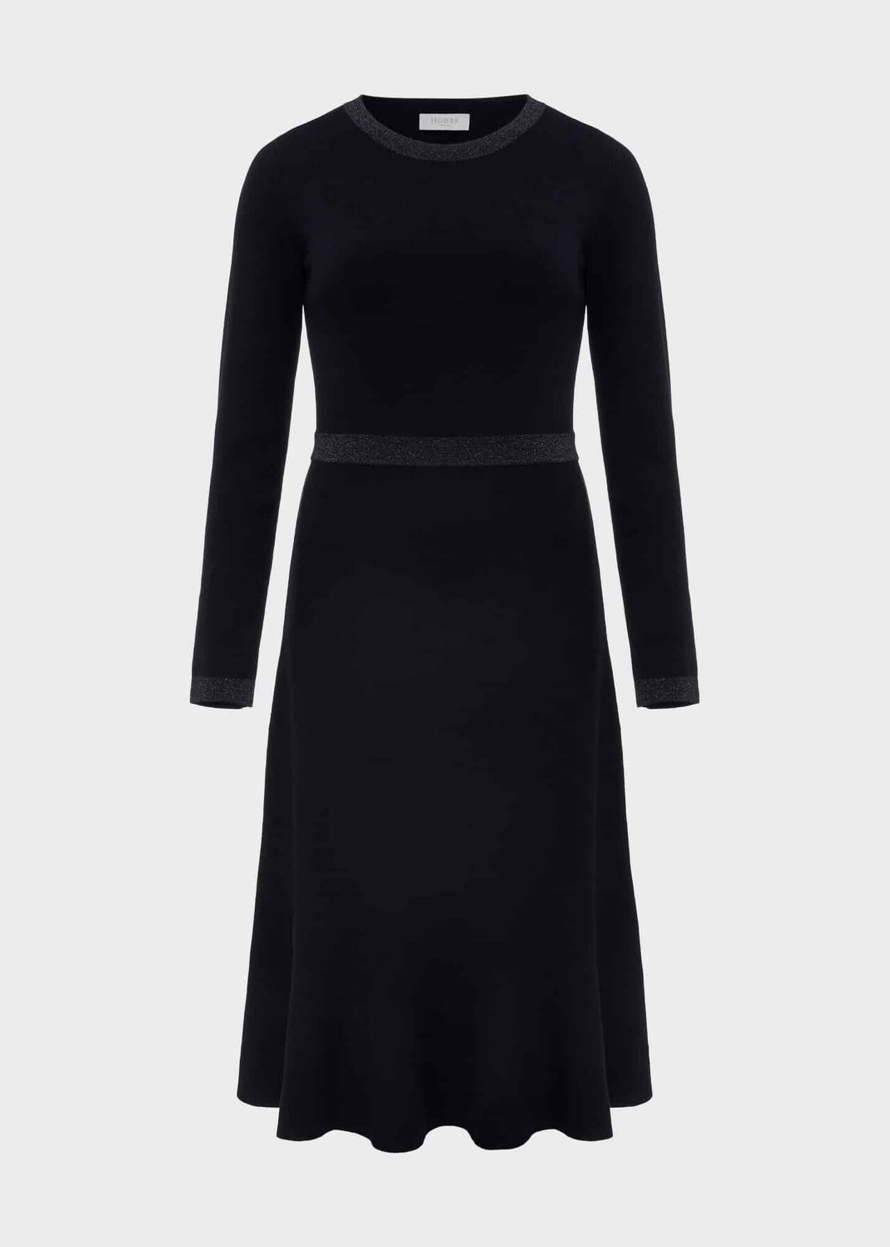 Cleo Knitted Dress, Navy, hi-res