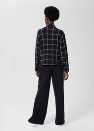 Jas Wide Leg Trousers, Navy, hi-res
