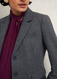 Elsie Wool Blend Jacket, Grey, hi-res