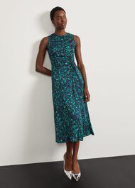 Kennedy Fit And Flare Dress, Navy Multi, hi-res