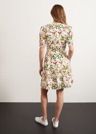 Coniston V Neck Mini Dress, Ivory Multi, hi-res