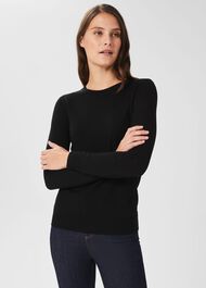 Penny Merino Wool Jumper, Black, hi-res