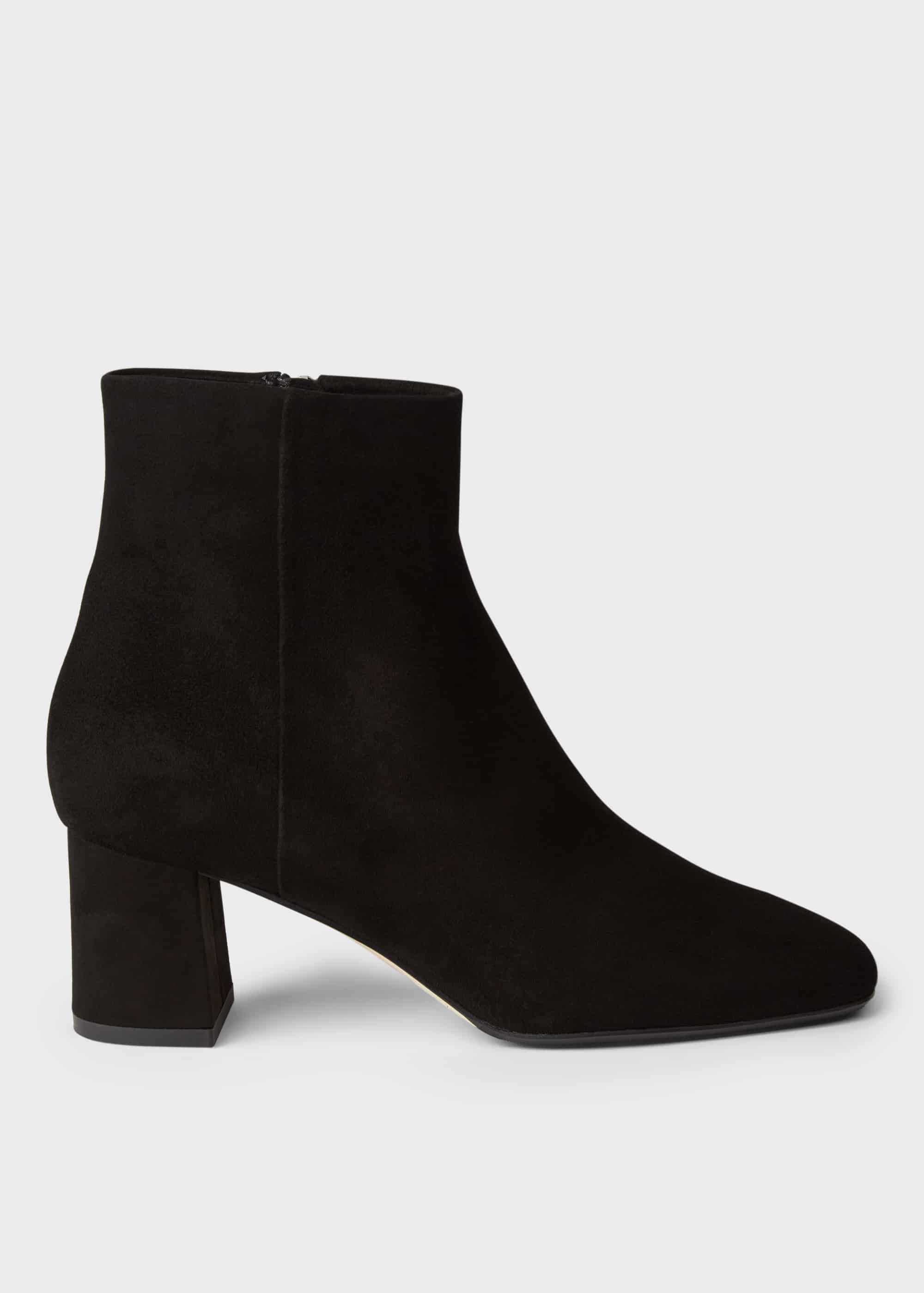 women's navy leather ankle boots uk