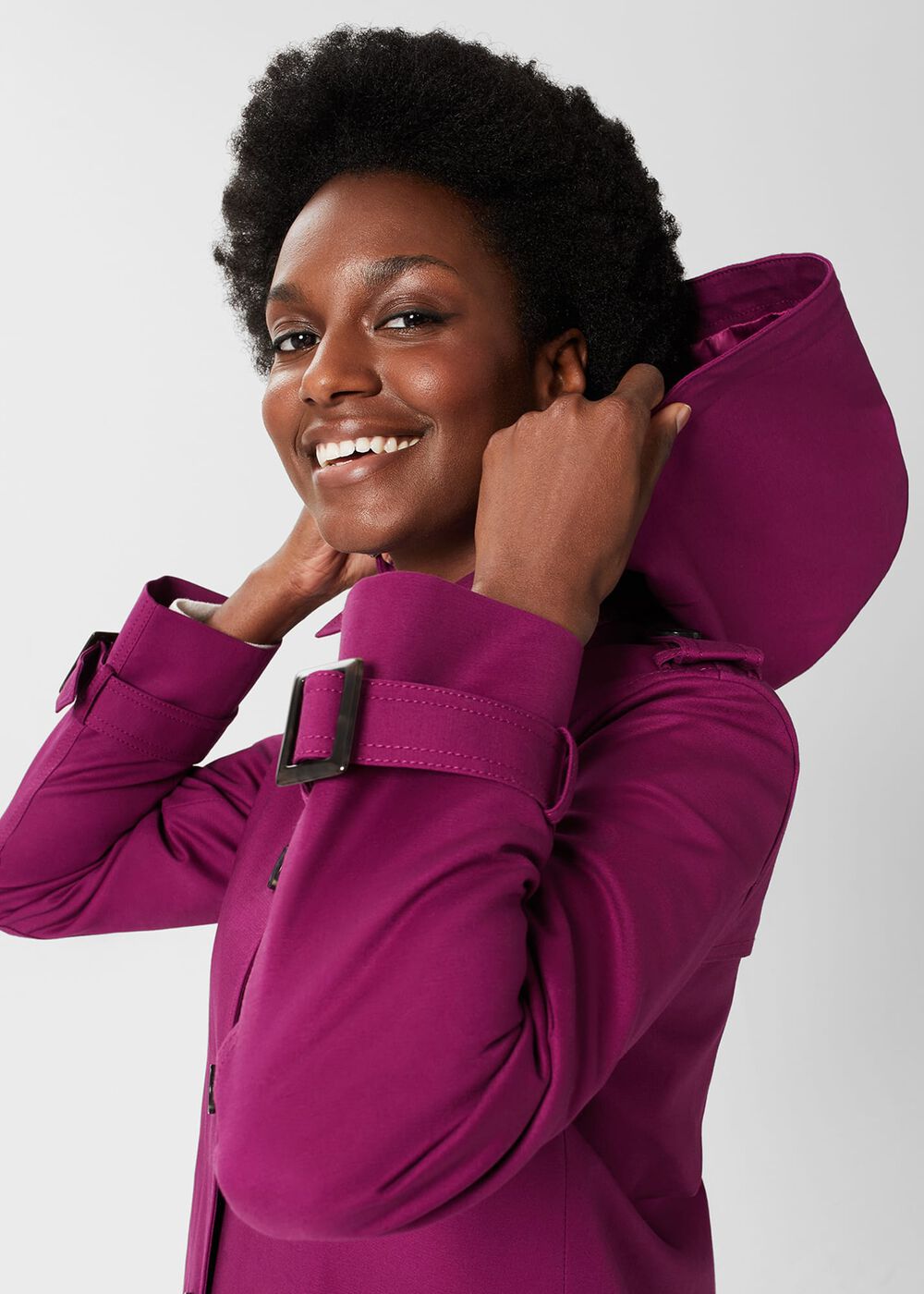 Hooded Chrissie Mac, Bright Plum, hi-res