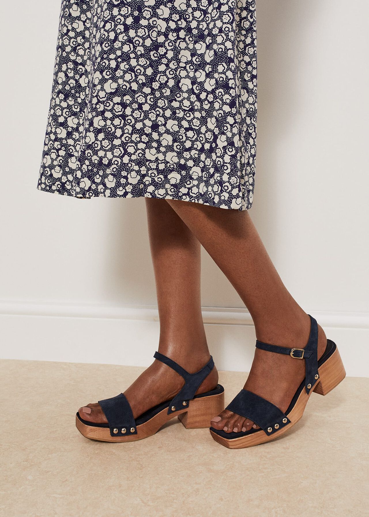 Emilia Clog, Navy, hi-res