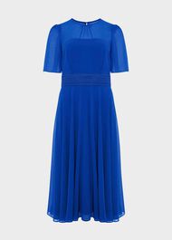 Cressida Fit And Flare Dress, Lapis Blue, hi-res