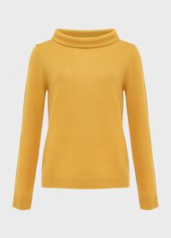 Audrey Wool Cashmere Jumper, Golden Yellow, hi-res