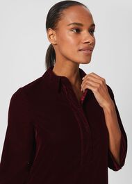 Velvet Marciella Dress, Wine Red, hi-res