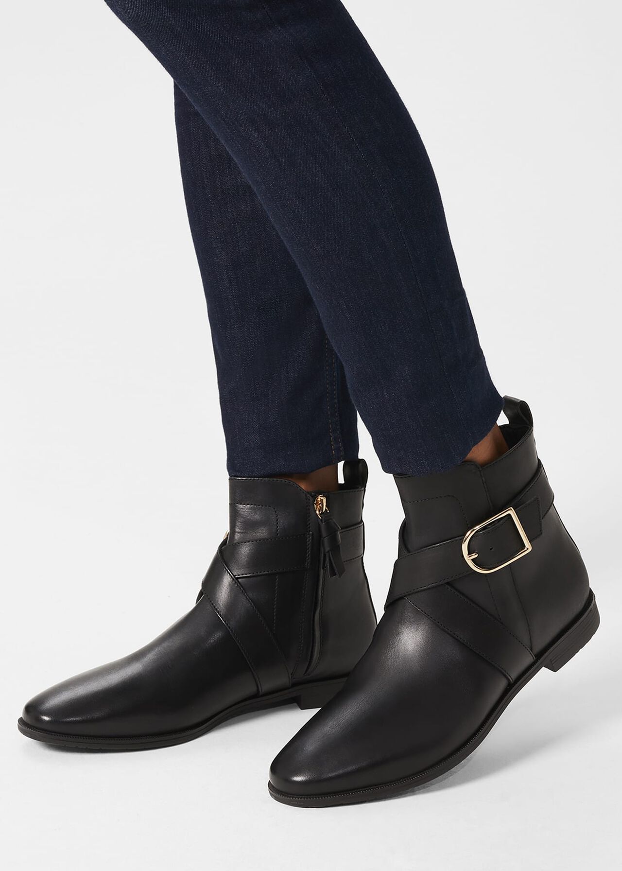 Ruthie Leather Ankle Boots