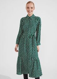 Petite Emberly Dress, Green Multi, hi-res