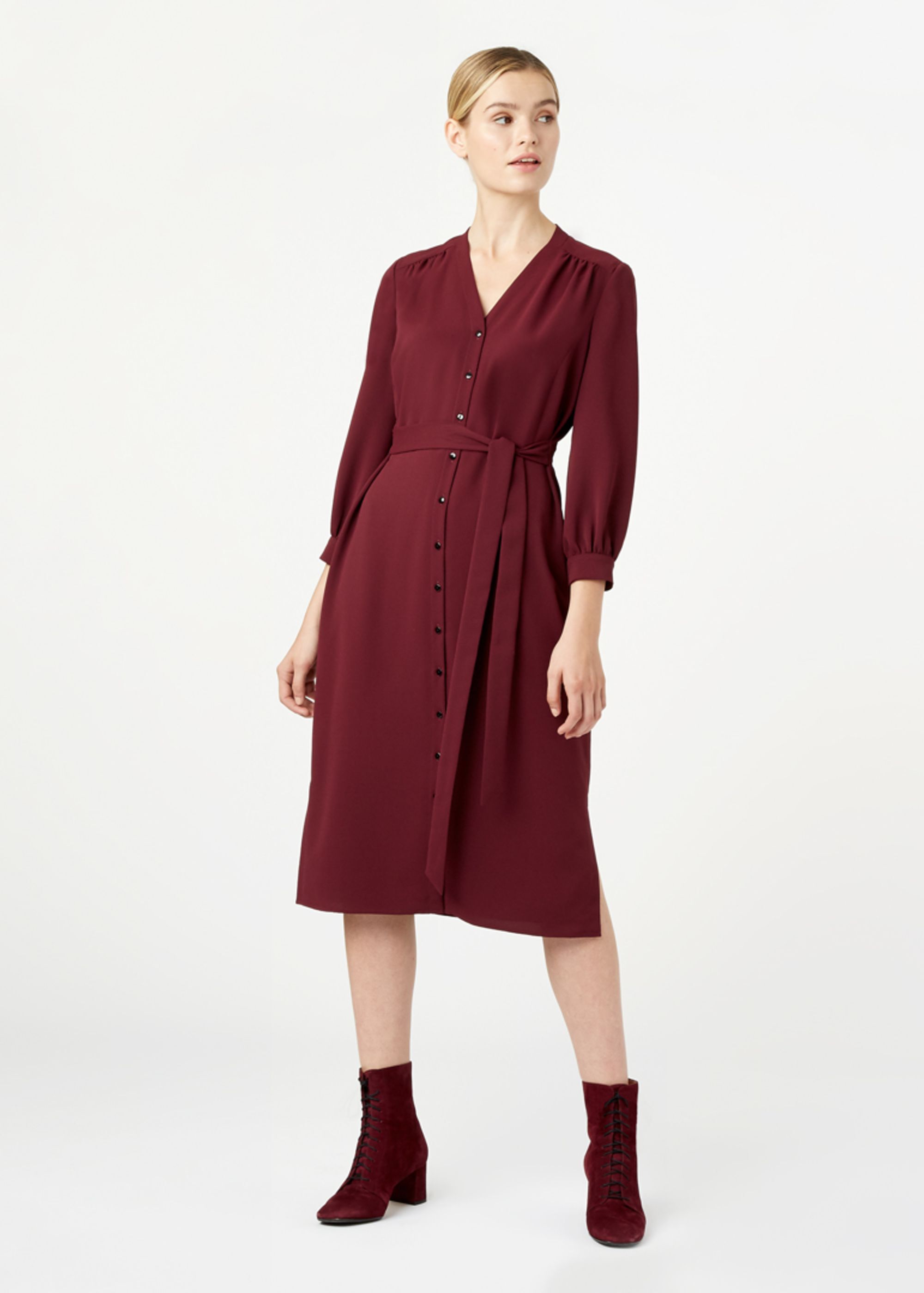 hobbs burgundy dress