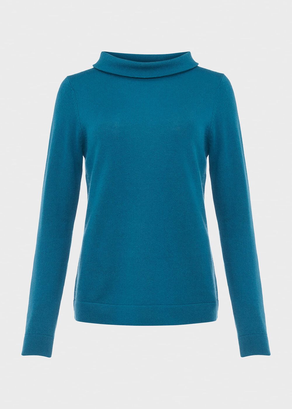 Audrey Wool Cashmere Jumper, Petrol Blue, hi-res