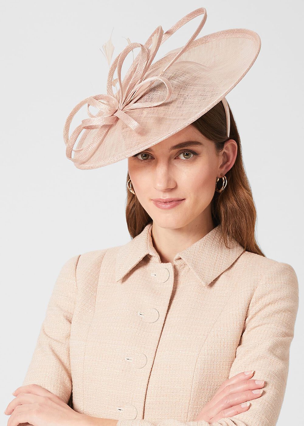 Freya Fascinator, Oyster, hi-res