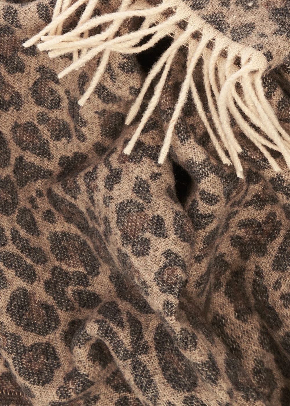 Adriana Leopard Scarf, Camel Multi, hi-res