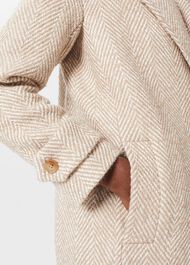 Carmen Coat With Wool , Biscuit Ivory, hi-res
