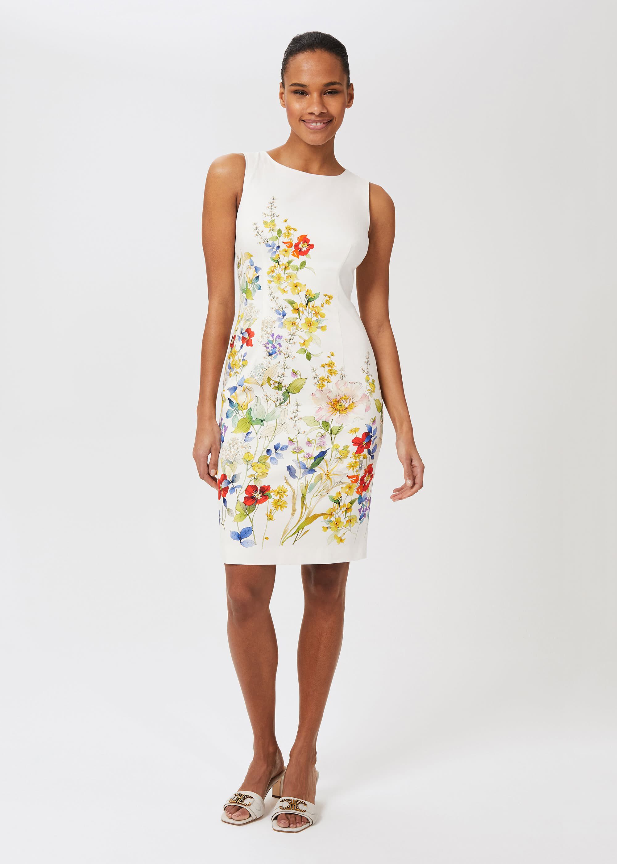 hobbs fiona dress ivory multi