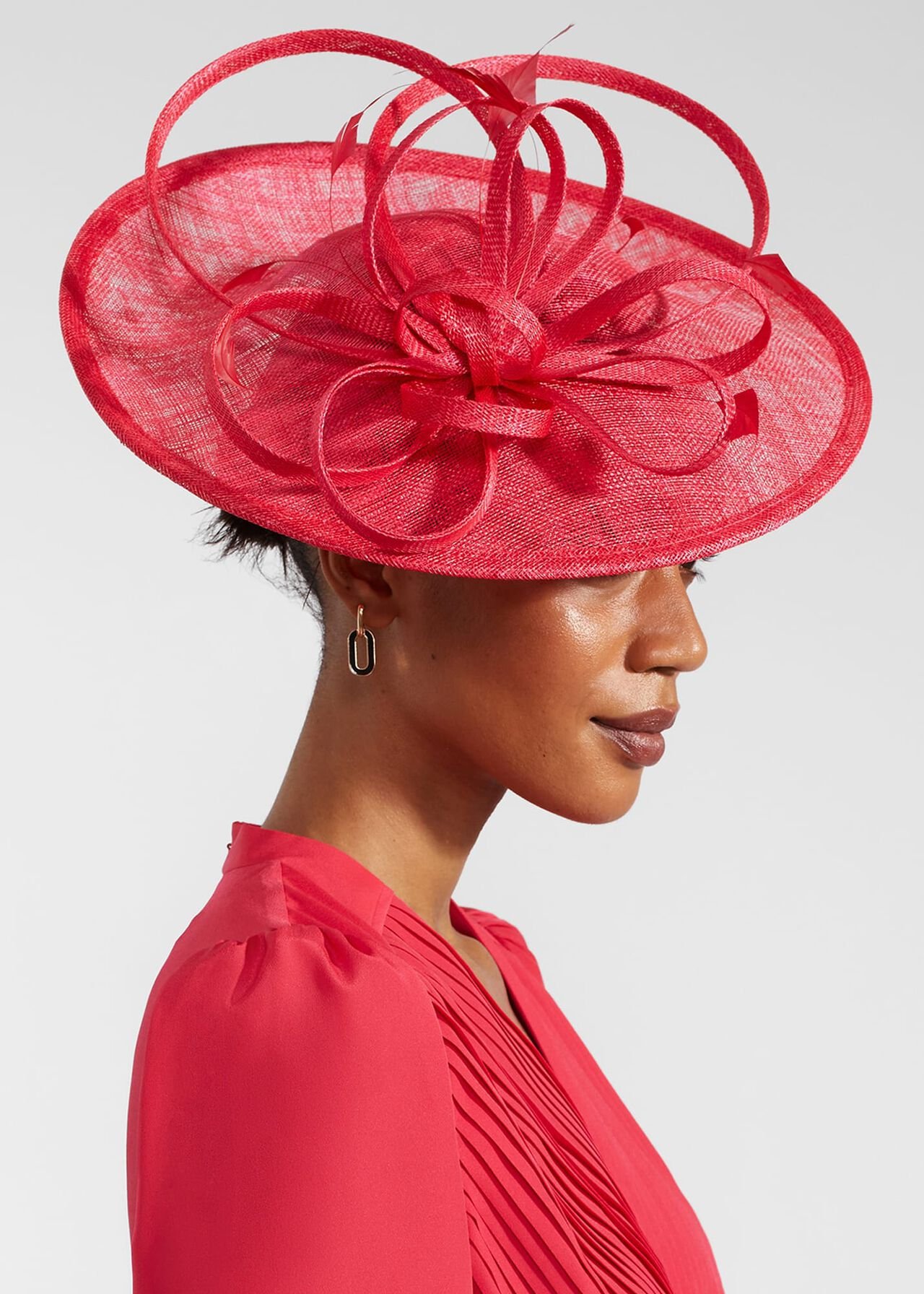 Freya Fascinator, Rouge Pink, hi-res