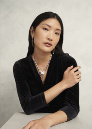 Amica Necklace, Navy Gold, hi-res