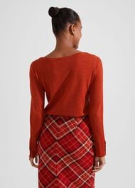 Perla Merino Wool Sweater, Orange Marl, hi-res