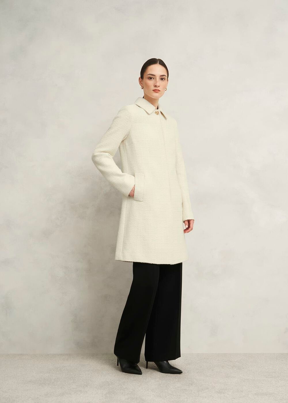 Saffie Coat, Ivory, hi-res