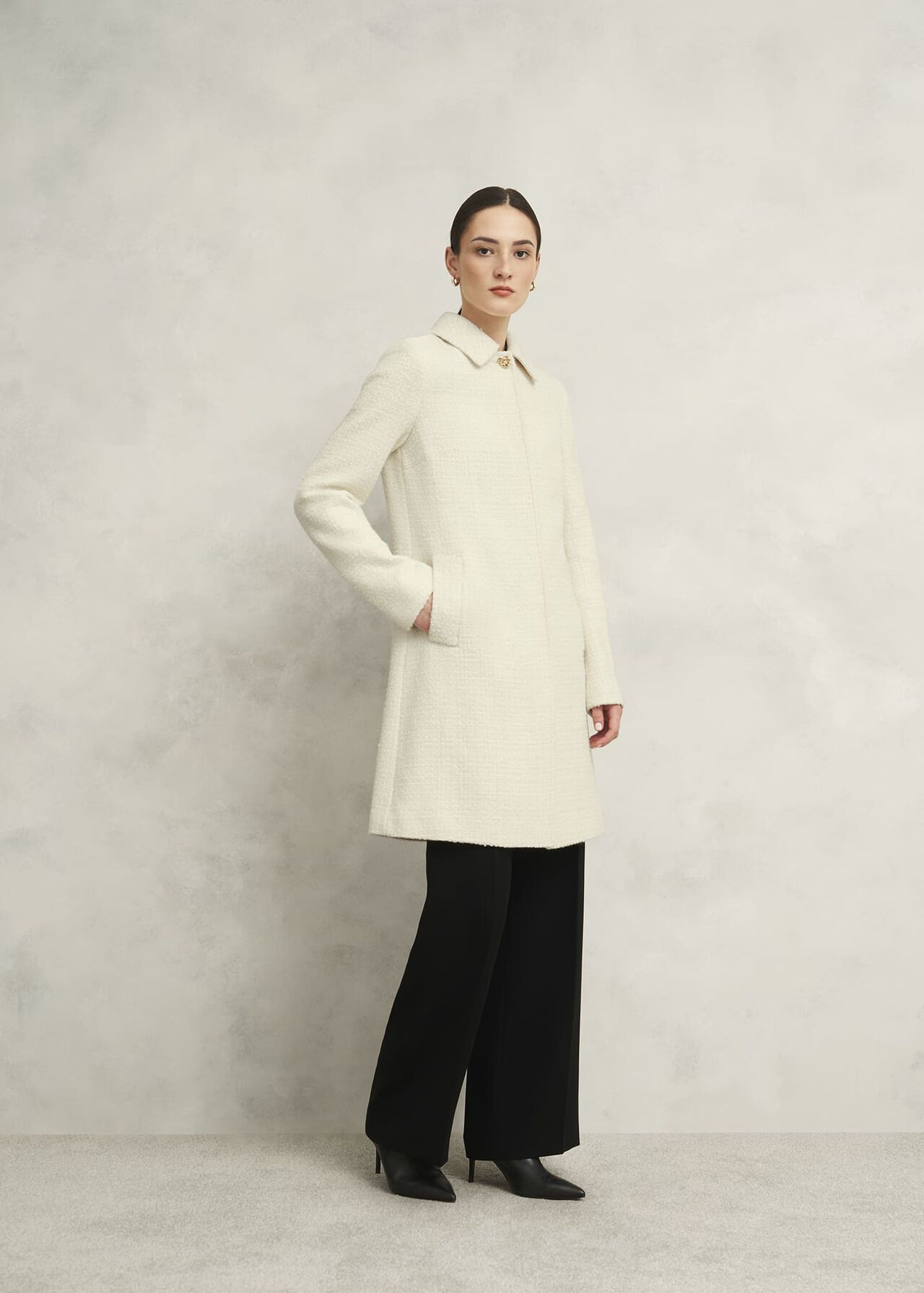 Saffie Coat, Ivory, hi-res