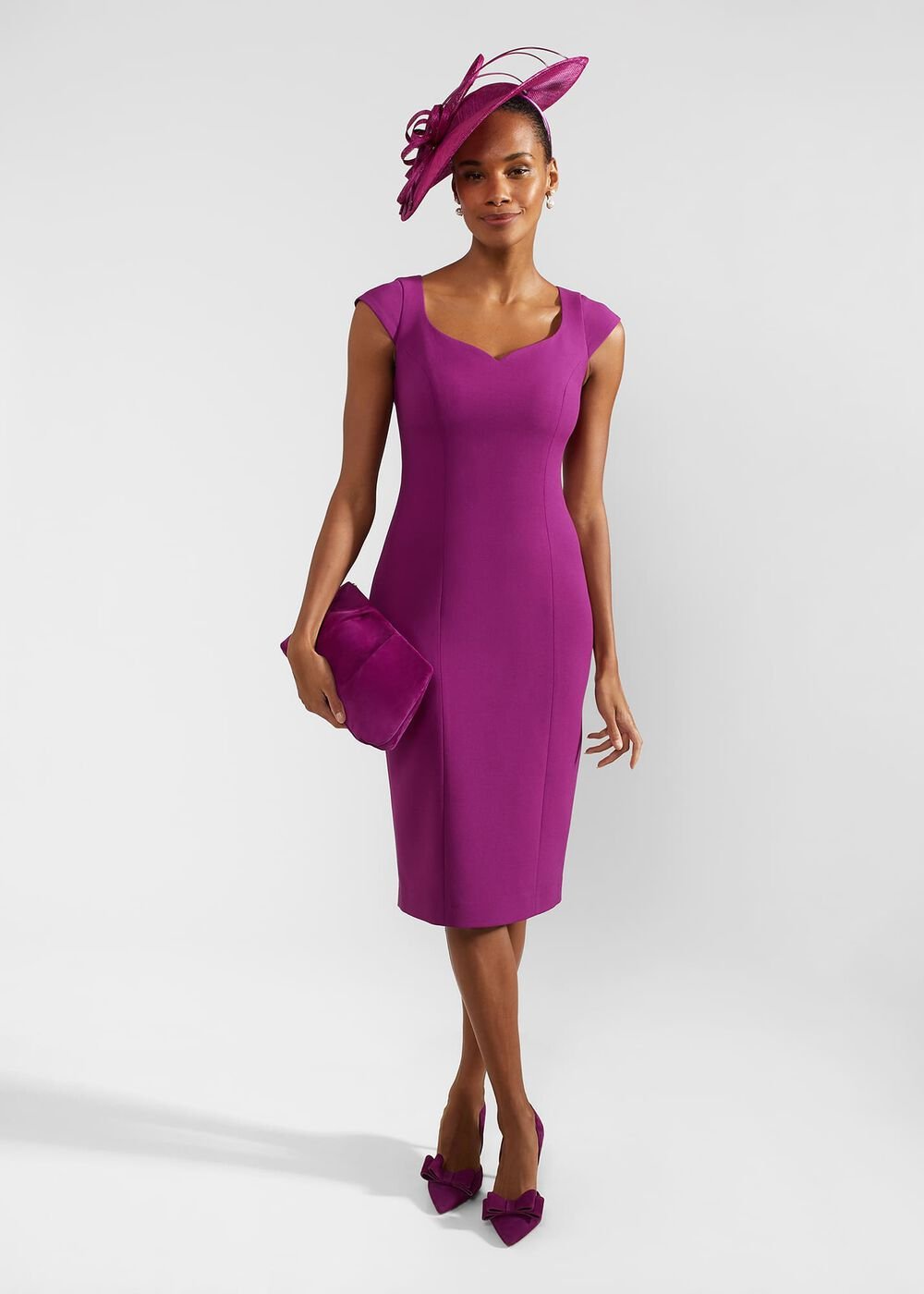 Harriet Fascinator, Magenta Purple, hi-res