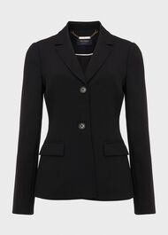 Giulia Wool Blend Blazer, Black, hi-res