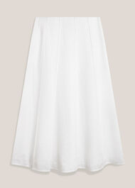 Alice Linen Skirt, White, hi-res