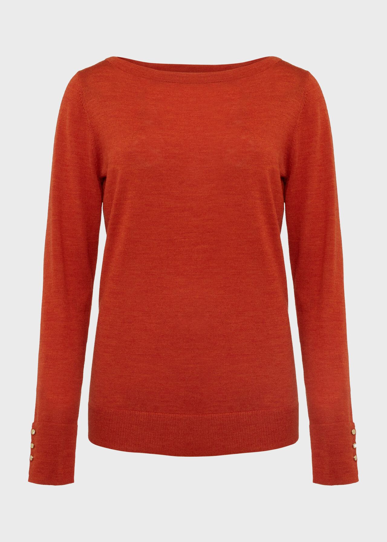 Perla Merino Wool Sweater, Orange Marl, hi-res