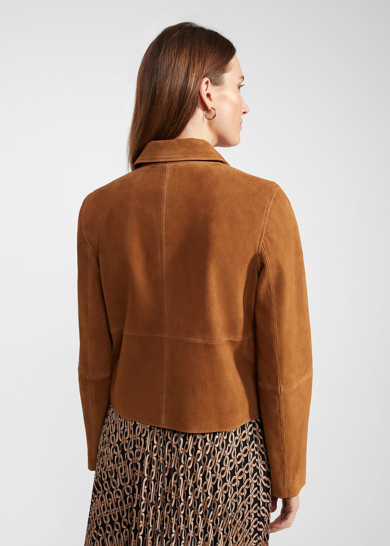 Ashlee Suede Jacket, Tan, hi-res