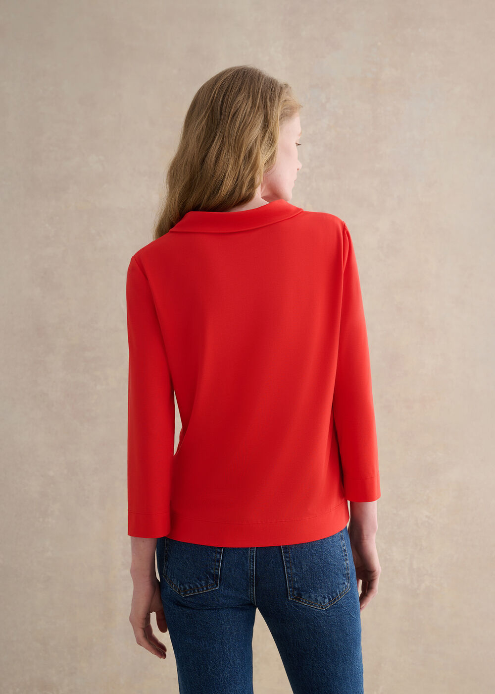 Catriona Roll Neck Top, Pepper Red, hi-res
