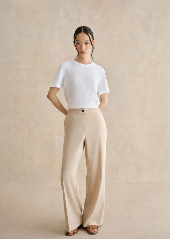 Hadley Linen Pinstripe Trousers