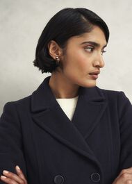Marlene Wool Blend Coat, Navy, hi-res