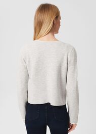 Darcy Knitted Jacket , Grey Ivory, hi-res