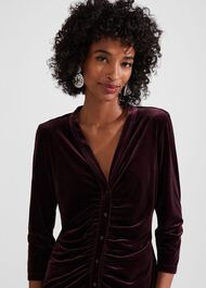 Velvet Hattie Top, Maroon Purple, hi-res