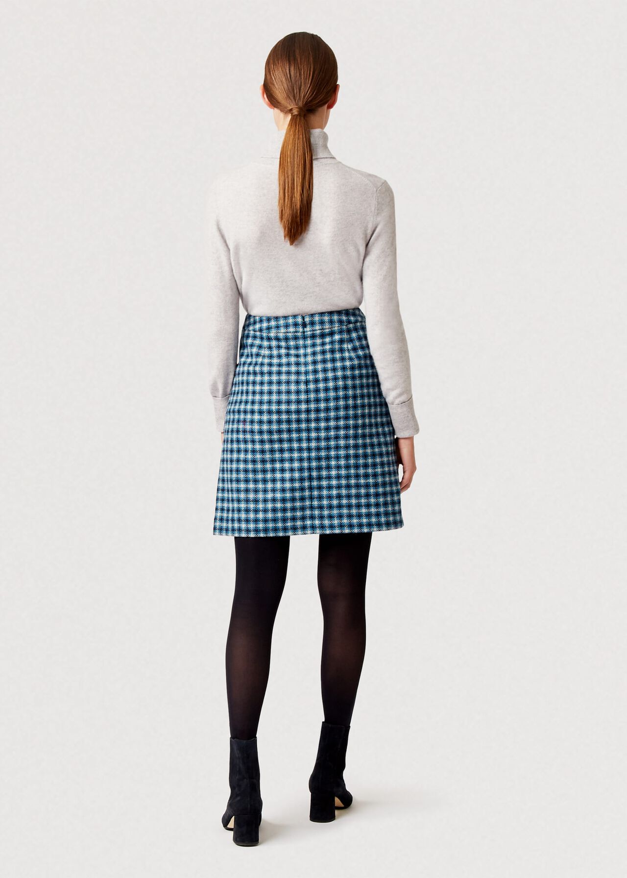 Elodie Wool Skirt, Kingfisher Mult, hi-res