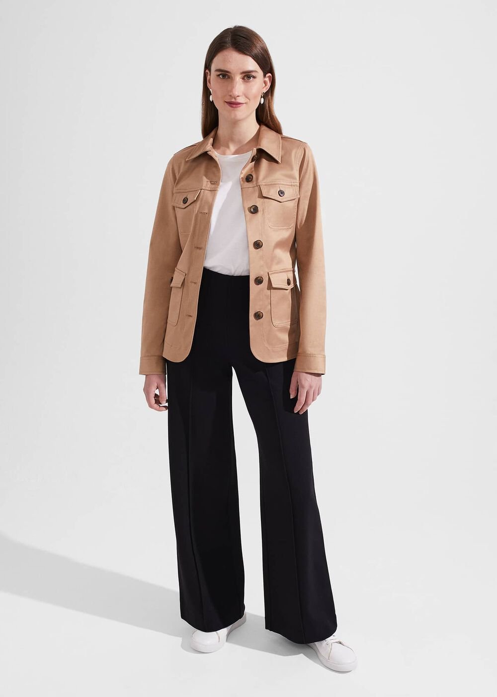 Livi Belted Jacket, Camel, hi-res