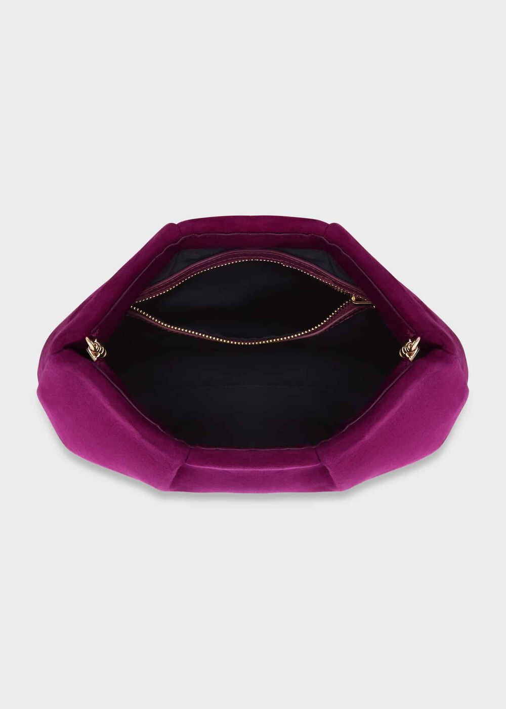 Clifton Suede Clutch Bag, Magenta Purple, hi-res