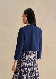 Elize Textured Jacket, Midnight Navy, hi-res