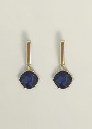 Aria Earrings, Navy Gold, hi-res