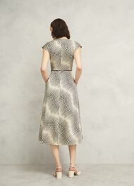 Paisley Spot Dress, Cream Black, hi-res