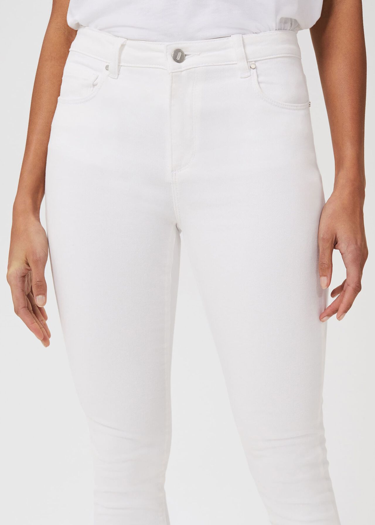 Marianne Denim 7/8 Jeans With Stretch, White, hi-res