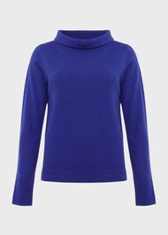 Audrey Wool Cashmere Jumper, Rich Cobalt, hi-res
