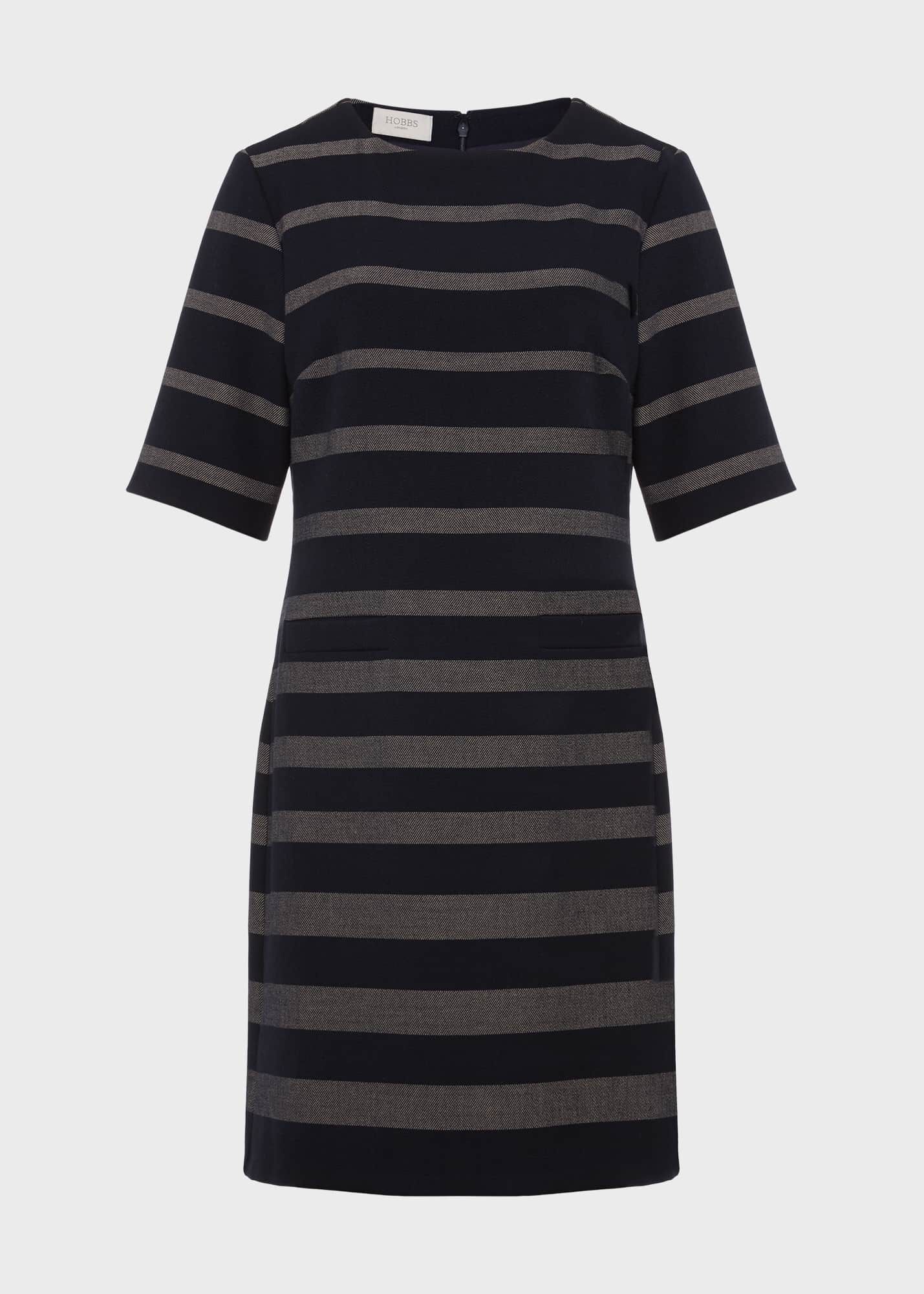 【海外限定】Hobbsワンピース☆Leonora Midi Dress, Navy 0125-5563-9045L00-LEONORA-